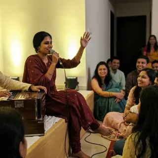 Aaiman & Faraz's sangeet last night in Lucknow. requested Ranjish Hi Sahi for their dada ji and the whole room went quiet 🥹 nights like this.