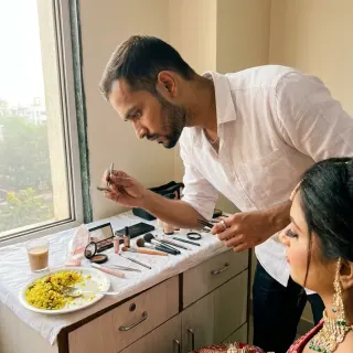 6am start in lucknow, poha got cold again 😅 lashes are the part i refuse to rush