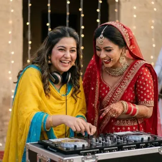 when the bride leaves her own stage to request mundian to bach ke. respect 👑