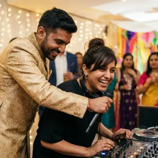 when the groom decides HE is the dj for one song. love him. Megha weds Sahil ❤️