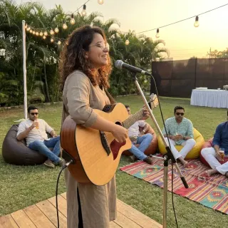 did a tamil-english mashup of Kannukkul Pothi Vaippen for Divya & Sam's sundowner and i may have teared up a little 🥹 thank you for trusting me with your day