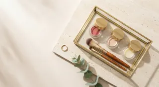 my whole kit fits on one tray and i'm a little proud of that. less product, better skin, every time