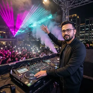 UB City rooftop was absolutely rammed last night. peak time hit different when the lasers line up with the drop