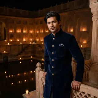 did a little shoot at the stepwell after the gig wrapped. the team said wear the blue one and they were right